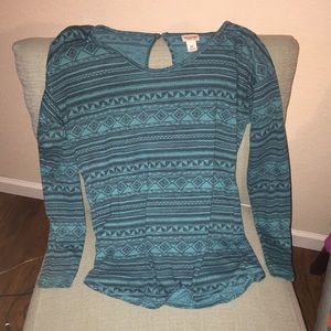 Long sleeve navy blue shirt